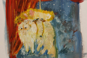 Повис и висит козел