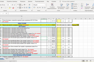 Заполнение таблиц Exel, согласно ТЗ заказчика