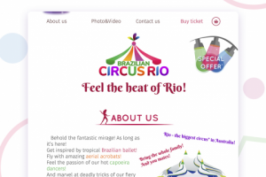 Сайт для цирка в Австралии "Brazilian Circus Rio"