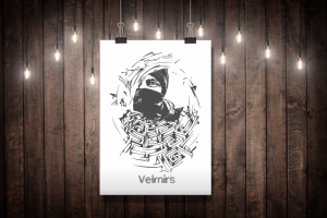 Обложка блокнота. Отрисовка по фото.