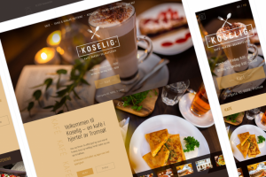 Лендинг для кафе Koselig в Норвегии