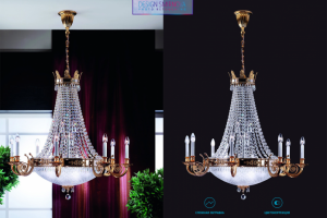 Сложная обтравка (люстра)