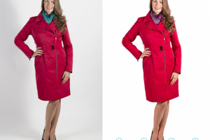 Обработка одежды (на модели)