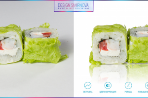 Ретушь фото еды (суши2)