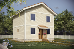 3D визуализация домика для сайта (2 плана 4 вида)