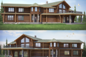 Загородная вилла из сруба Подмосковье