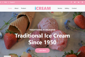 Ice-cream web-site