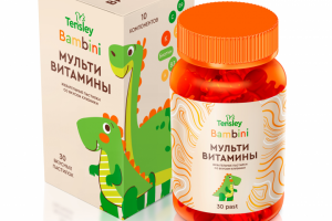 Дизайн упаковки детских витаминов "BAMBINI"