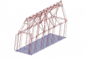 Эпюры усилий каркаса ангара