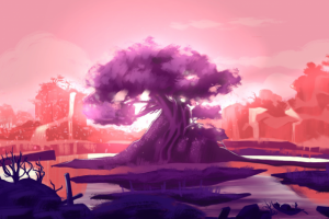 Иллюстрация “Sunset sakura”