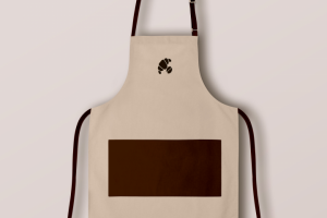 Стильный дизайн фартука для современной кофейни "Crema"