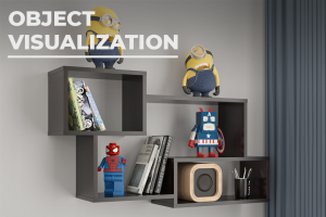 Предметная визуализация настенных полок