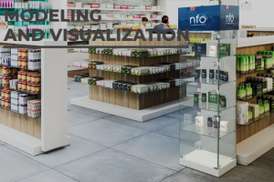 Моделирование и визуализация дизайн концепта торговых стоек