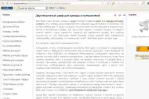 Двустворчатый шкаф для одежды и путешествий