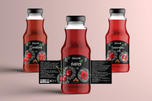 дизайн этикеток для линейки соков