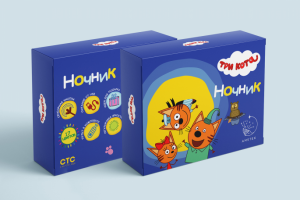 Дизайн упаковки для ночника "ТРИ КОТА"