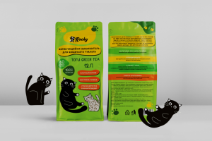 Дизайн упаковки для кошачьего наполнителя для лотка