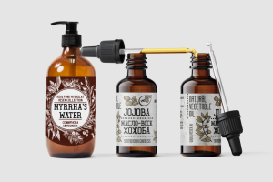 Дизайн серии этикеток для косметических масел