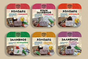 Дизайн линейки упаковок холодца