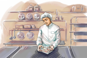 Слайд для обучающего курса в комикс стилистике