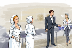 Иллюстрация для комикса "Конфликты на производстве"