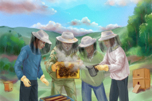 Пасека. Иллюстрация для книги Галицыной Елены