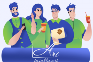 Персонажи в стиле флэт