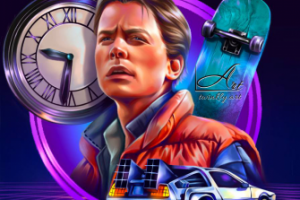 Обложка для книги на английском «Назад в будущее»