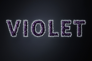 текстовый эффект из аметистов