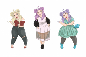 Создание персонажа магазину одежды для девушек с пышными формами