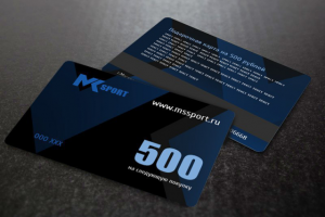 Дизайн дисконтной карты для MK sport (Украина)