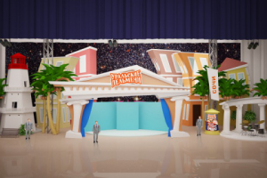 Дизайн декораций для шоу Уральские пельмени в городе Сочи