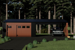 Проект гаража по каркасной технологии
