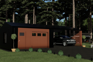 Проект гаража по каркасной технологии