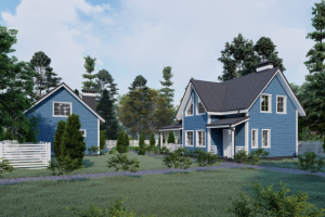 Проект дома и отдельно стоящего гаража