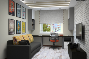 Дизайн комнаты подростка в стиле лофт 2