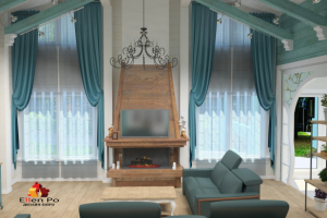 Дизайн гостиной с доме из бруса стиль прованс