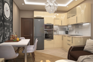 Дизайн современной кухни-гостиной