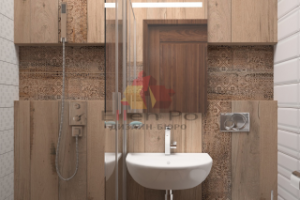 Дизайн сан-узла плитка под дерево