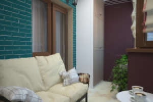 Дизайн балкона-кабинета 2