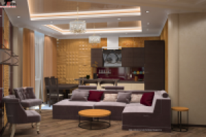 Дизайн кухни гостиной в стиле арт-деко 3