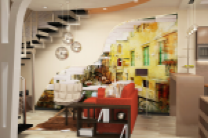 Дизайн кухни-гостиной в частном доме 2