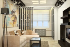 Дизайн спальни-гостиной