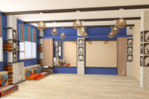 Дизайн студии иоги в мексиканском стиле.