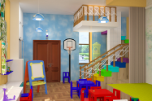 Дизайн большой комнаты в дестком саду