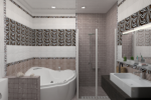 Дизайн сан-узла в современном стиле вид 1