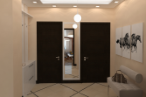 Дизайн прихожей в современном стиле вид 1