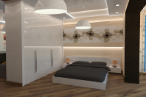 Дизайн спальни в современном стиле вид 1