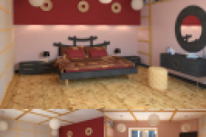 спальня в азиатском стиле