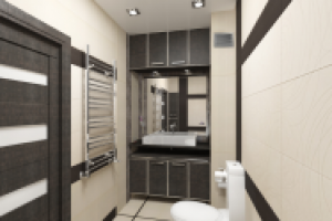 Дизайн и визуализайия сан-узла в современном стиле